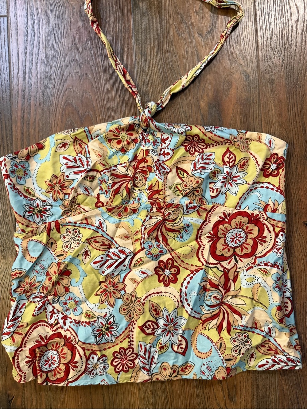 Vintage y2k Floral Halter Tube Top